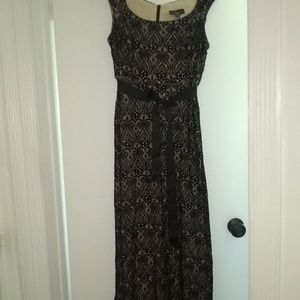 Floor Length Black Lace Dressy Dress